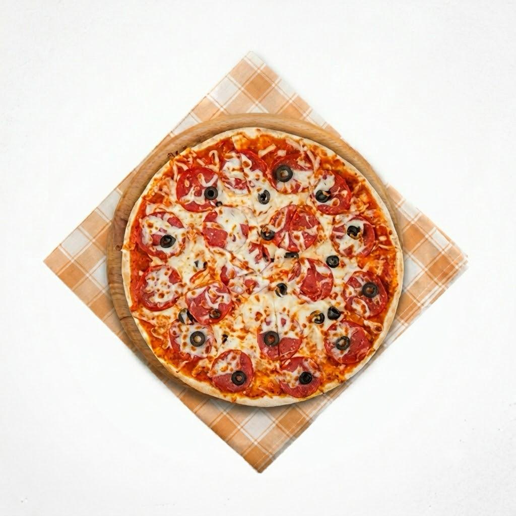 PEPPERONI AND OLIVE PIZZA