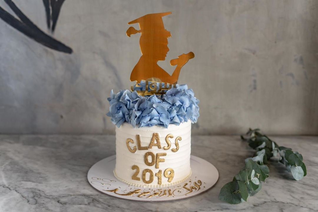 Graduation Blue cake