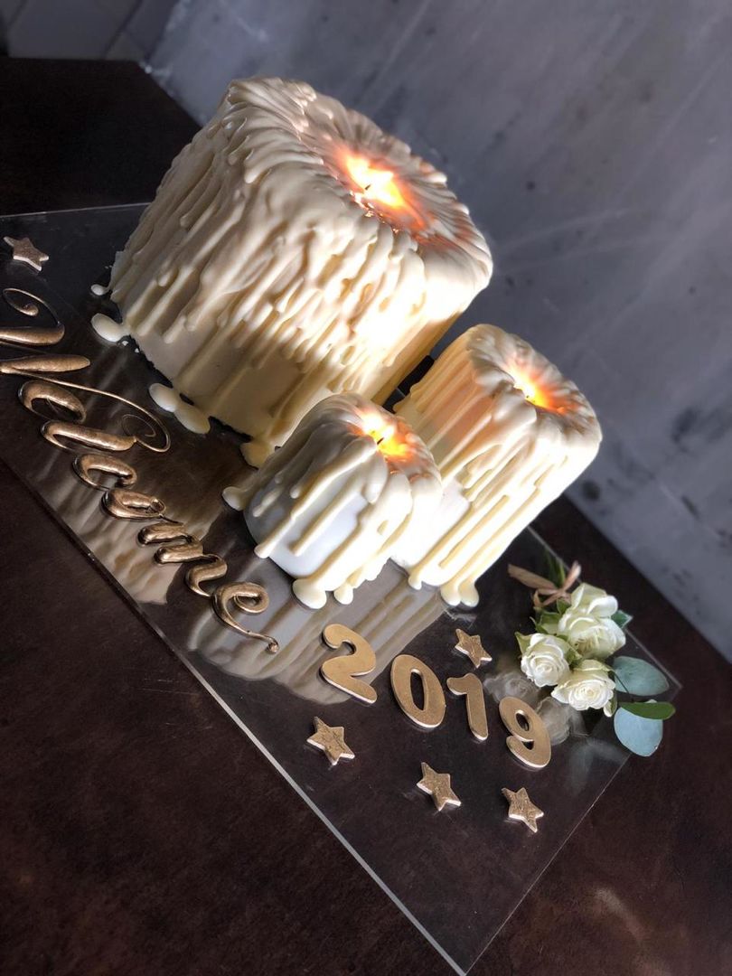3 candle Cake