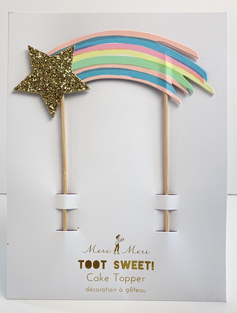 Shooting star cake topper