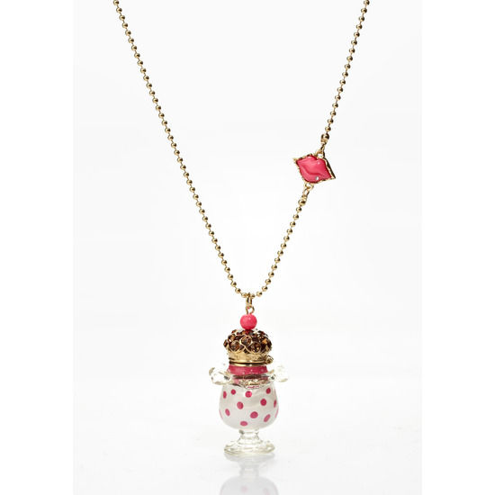 Betsey Johnson Antique Goldtone Sundae Necklace