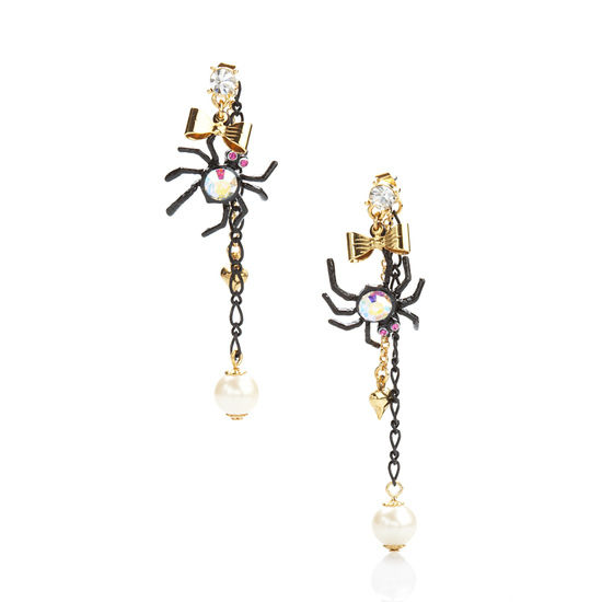 Betsey Johnson - Spider Charm Mismatched Earrings