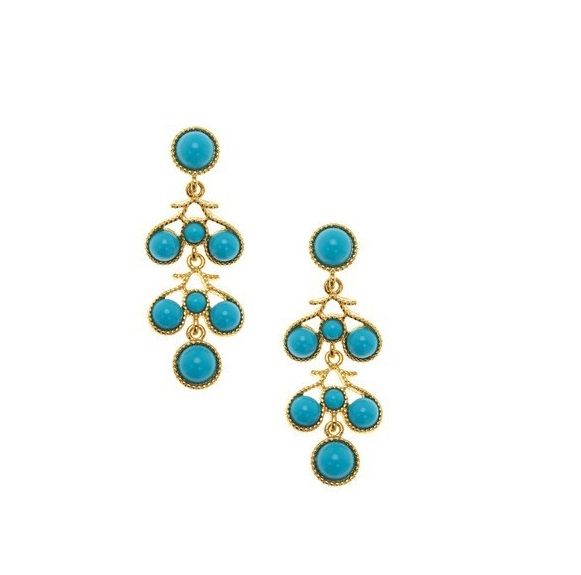 Kenneth Jay Lane - Turquoise Stone Earrings
