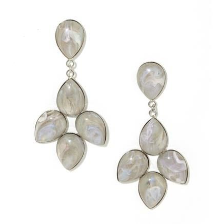 Yochi NY - Multi Teardrop Dangling Earring - Grey