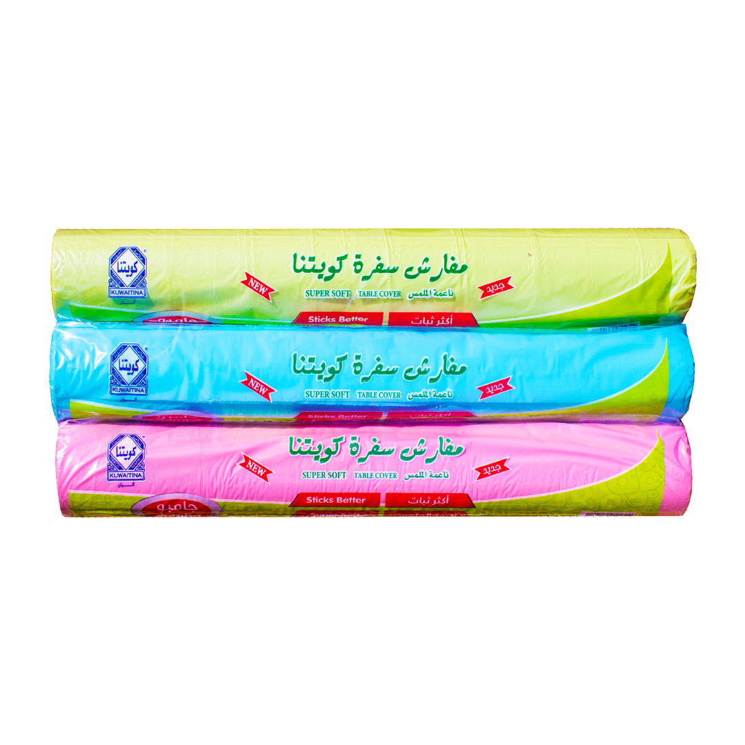 رول سفرة كويتنا 22 قطعة ملون سادة × 3