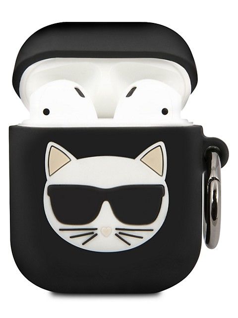 Karl Lagerfeld - Embossed Choupette 3D Logo AirPods Case Cover
