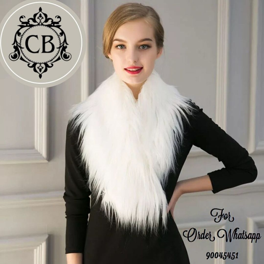 White Fur Scarf