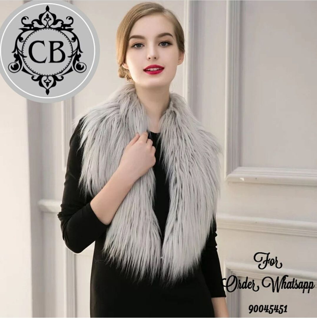 Gray Fur Scarf