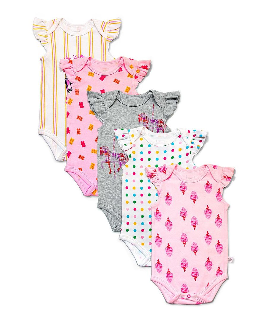 Baby Girls Newborn 5-Pack Bodysuits - Life is Pretty Sweet