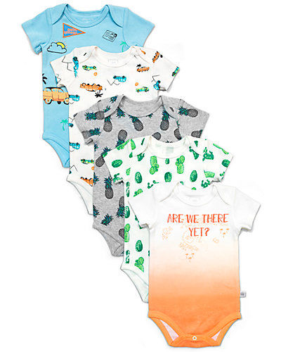 Baby Newborn 5-Pack Bodysuits - Are We There Yet?