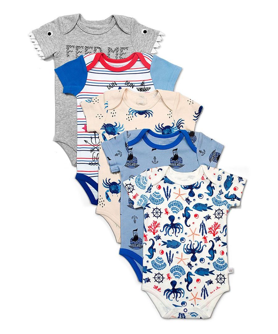 Baby Newborn 5-Pack Bodysuits - Feed Me!