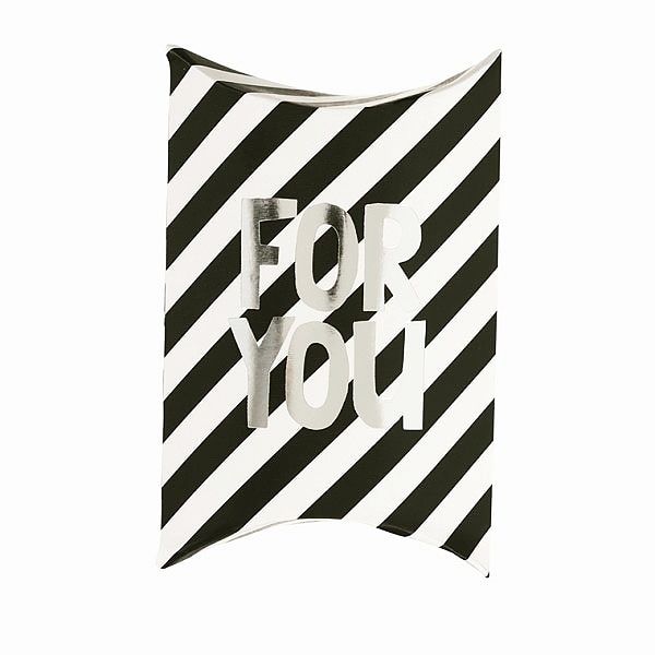 Striped and Text Printed Gift Box Set (2 Pcs)