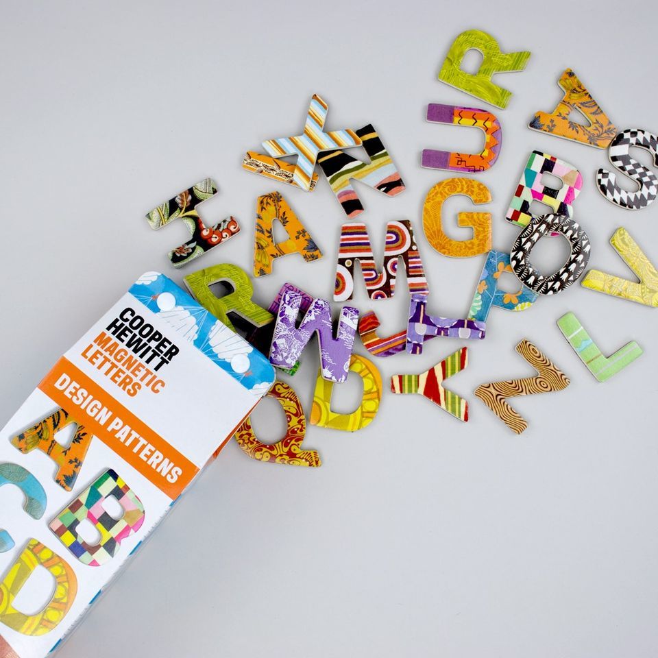 Cooper Hewitt Design Patterns Wooden Magnetic Uppercase Letters