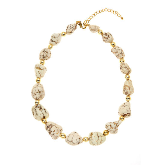 Kenneth Jay Lane - Spacer Bone Nugget Necklace