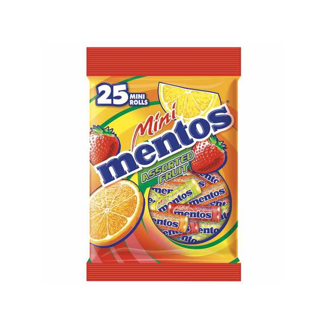 Mentos Mini Assorted Fruits 25 Pieces x 250g