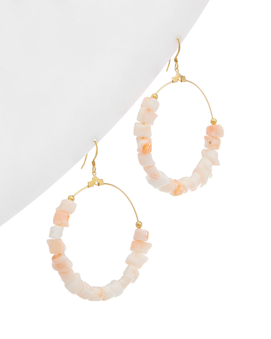 Kenneth Jay Lane - Beaded Hoop Earrings - White