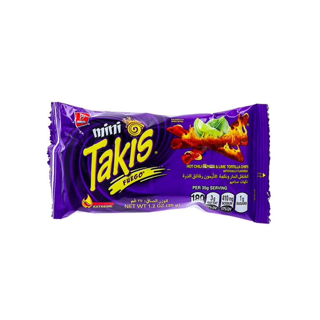 Takis Hot Chilli Pepper and Lime Tortilla Chips 35g