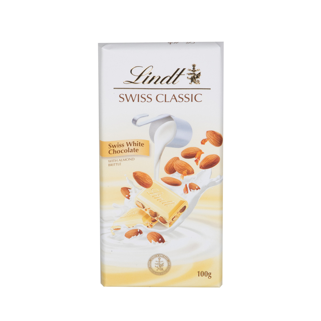 Lindt White Chocolate with Almond 100g