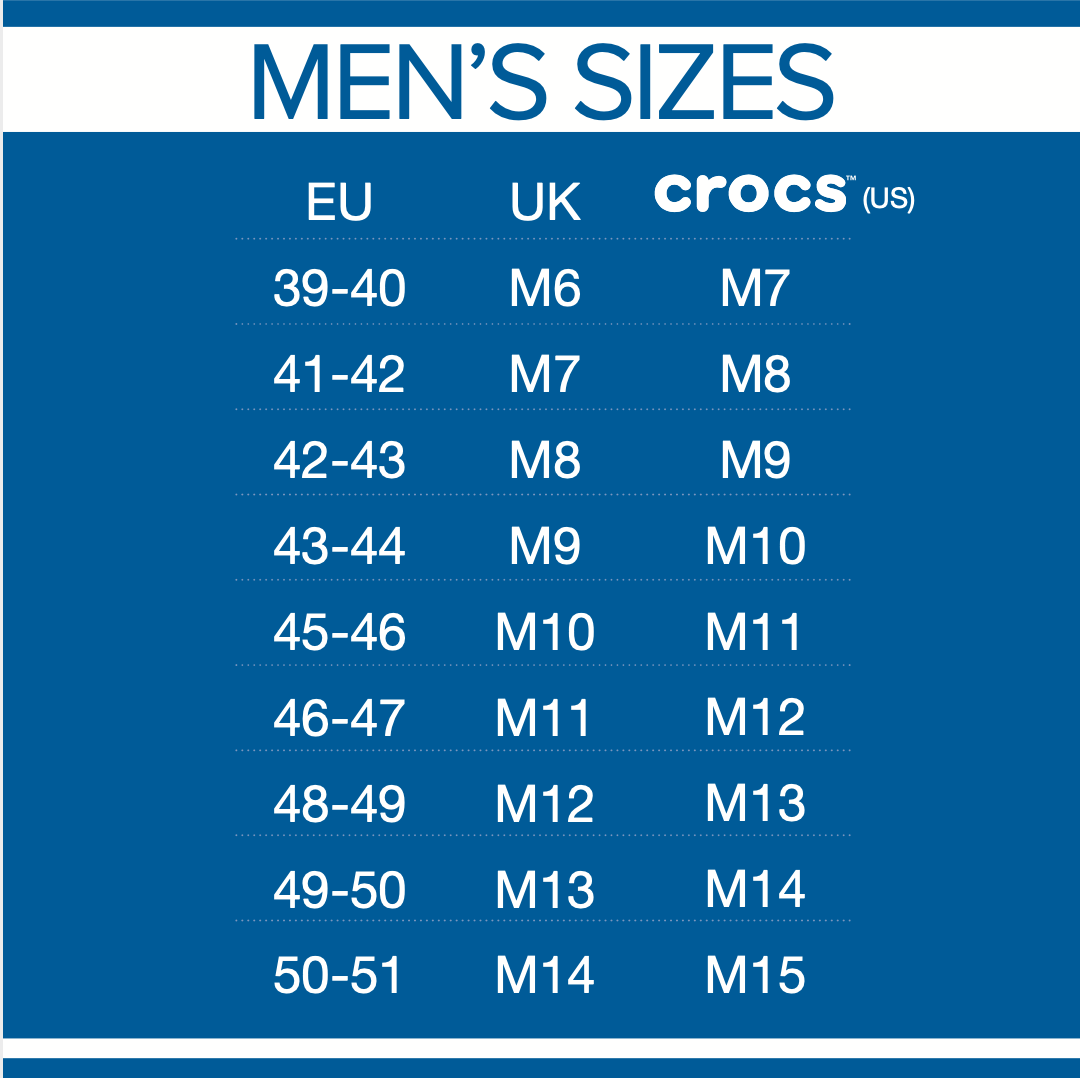 crocs m12 size