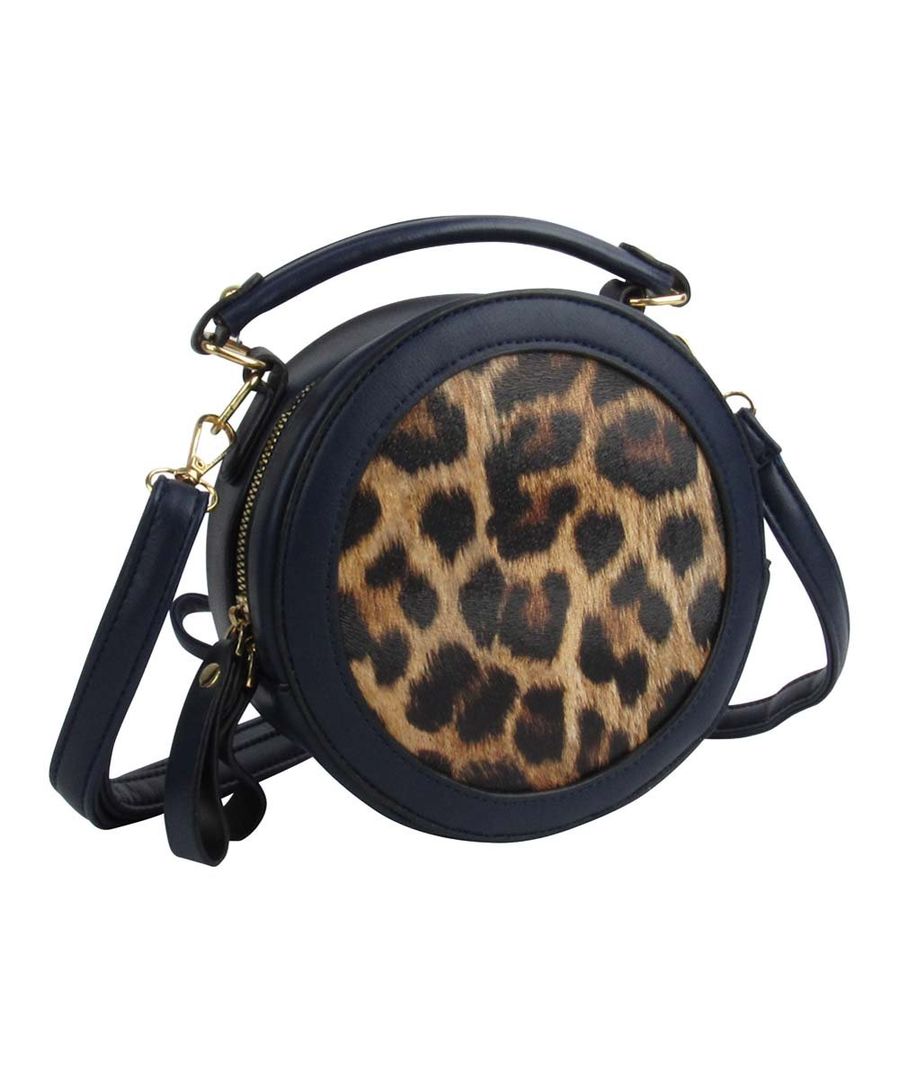 Leopard Circle Convertible Satchel Bag - 2 Colors Available