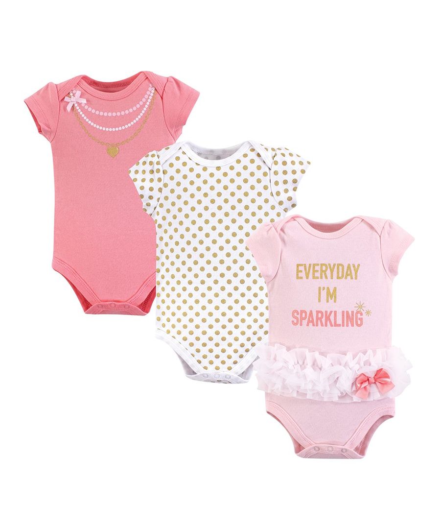'Everyday I'm Sparkling' Short-Sleeve Bodysuit Set