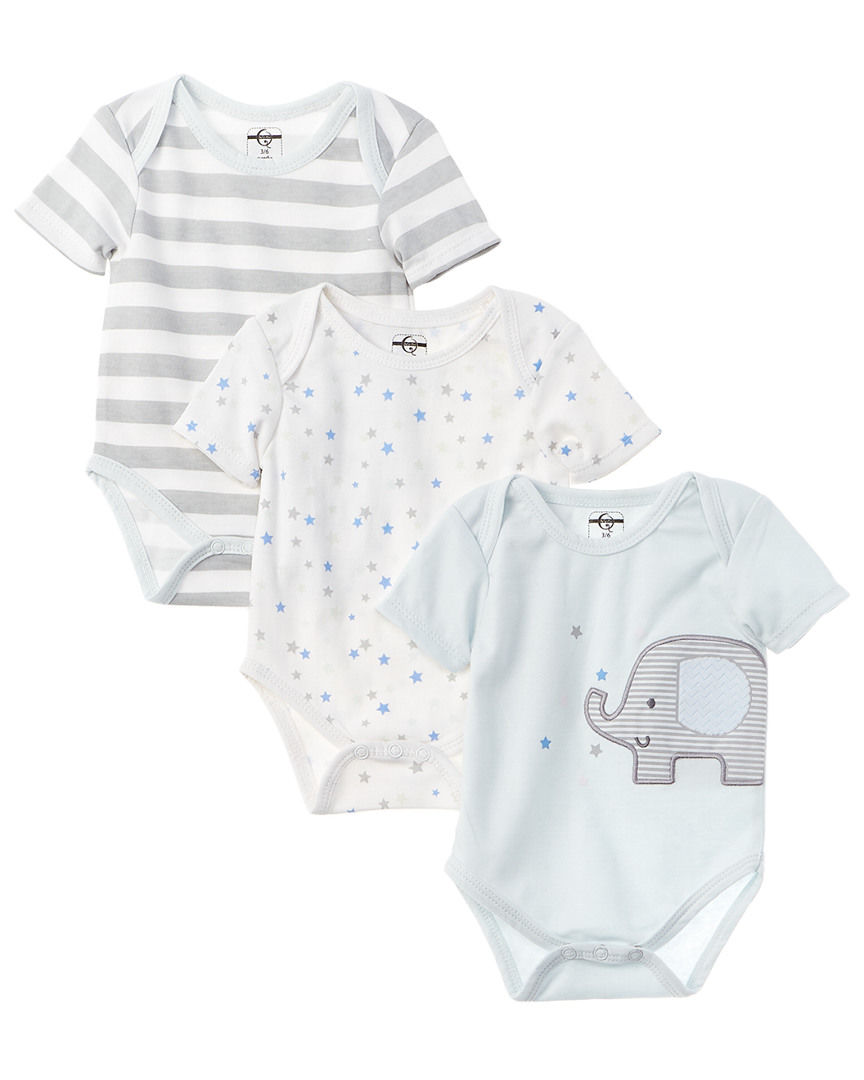 Elephant Short Sleeve Bodysuit 3 PCS Set