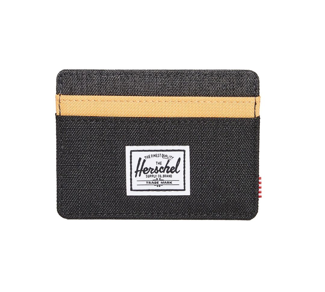Herschel Supply Co. Unisex Poly Card Holder Wallet - Grey/Yellow