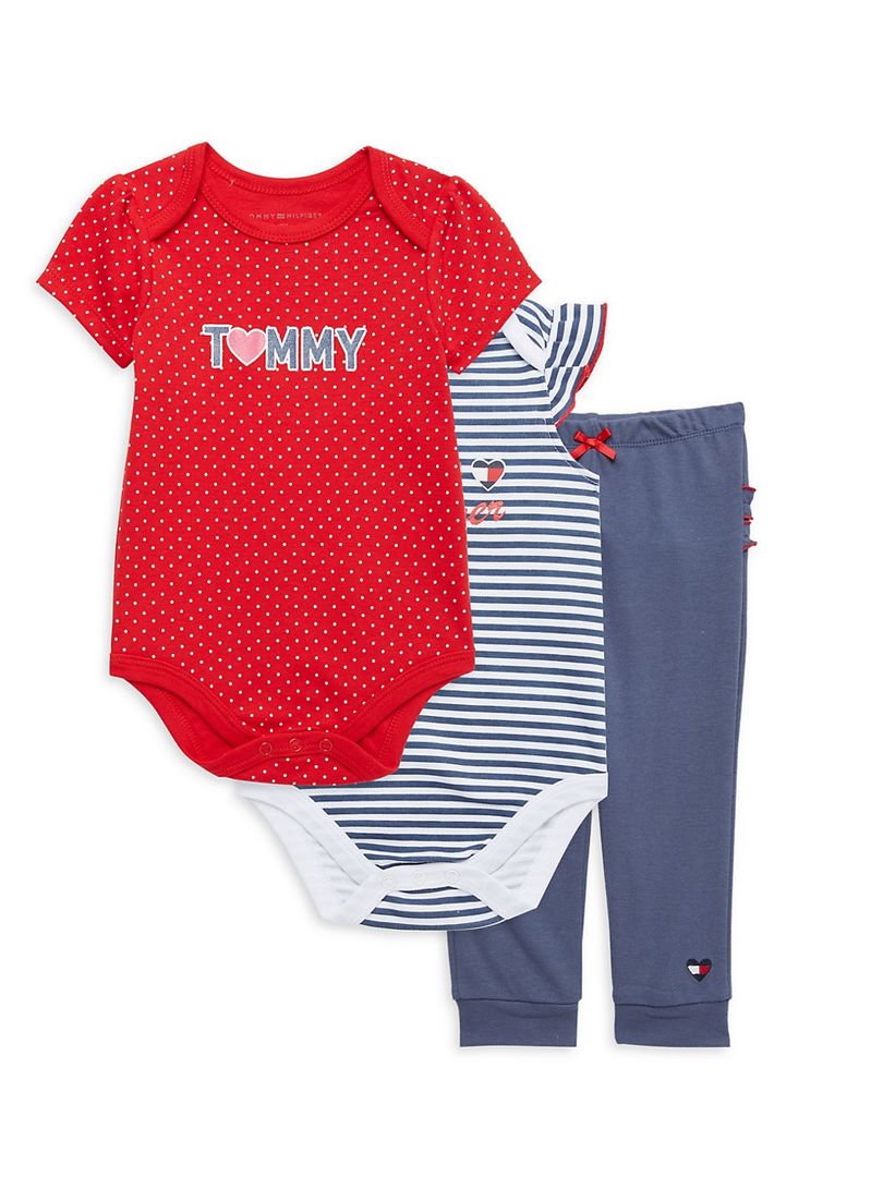 Tommy Hilfiger - Baby Girl 3PCS Bodysuits & Joggers Set