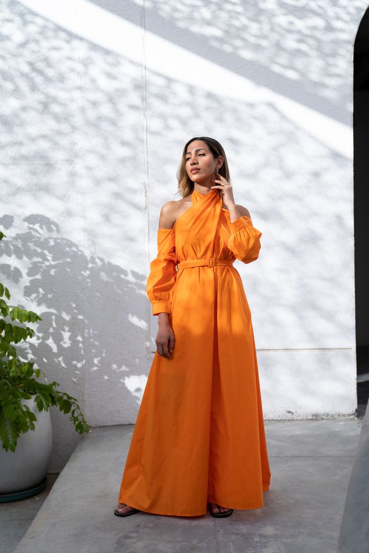 Cold shoulder dress