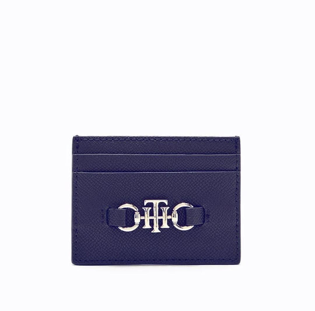 Tommy Hilfiger - Buckle Logo Card Holder - Navy Blue