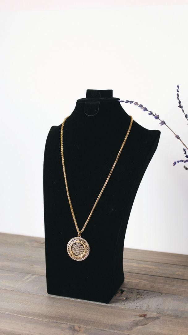 Gold plated Alkursy Necklace with frame