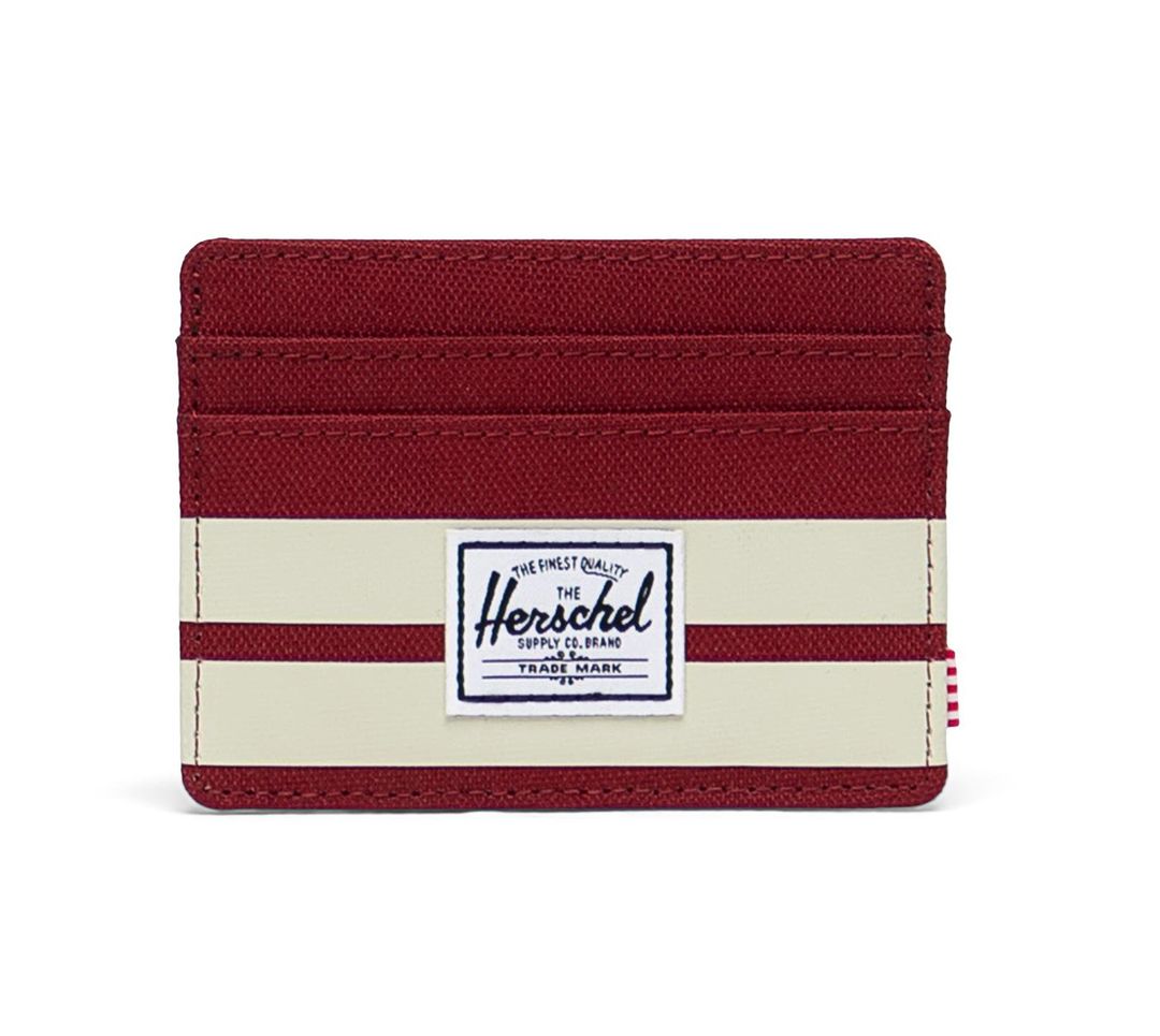 Herschel Supply Co. Unisex Card Holder - Maroon Strips