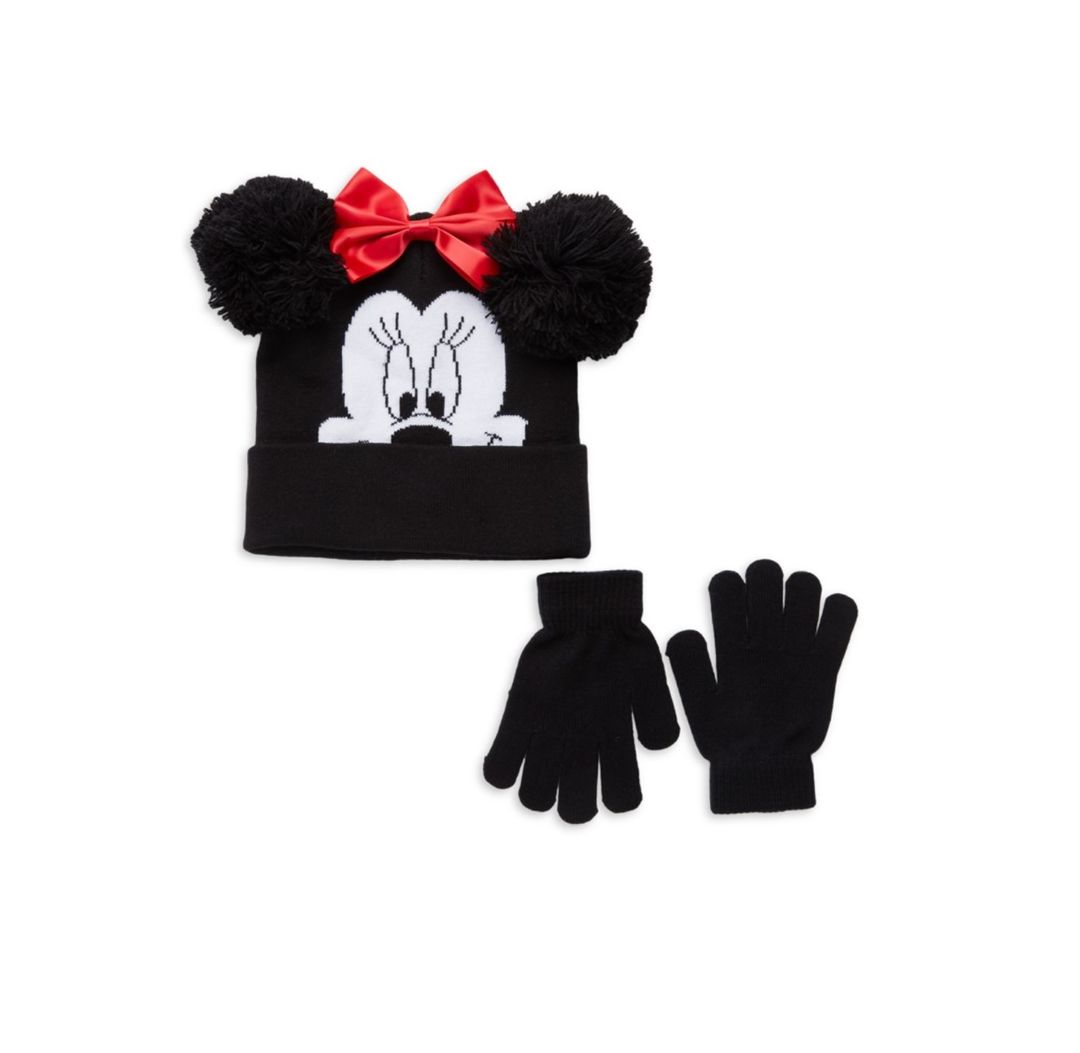 Minnie Mouse Kids Knit Beanie & Gloves Set (Ages 3-8)