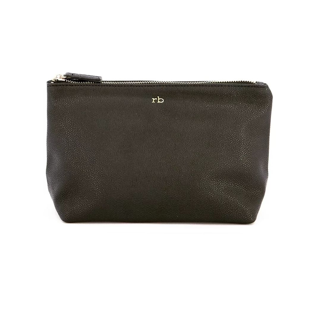 Roccobarocco - Medium Size Plain Pouch Bag - Black