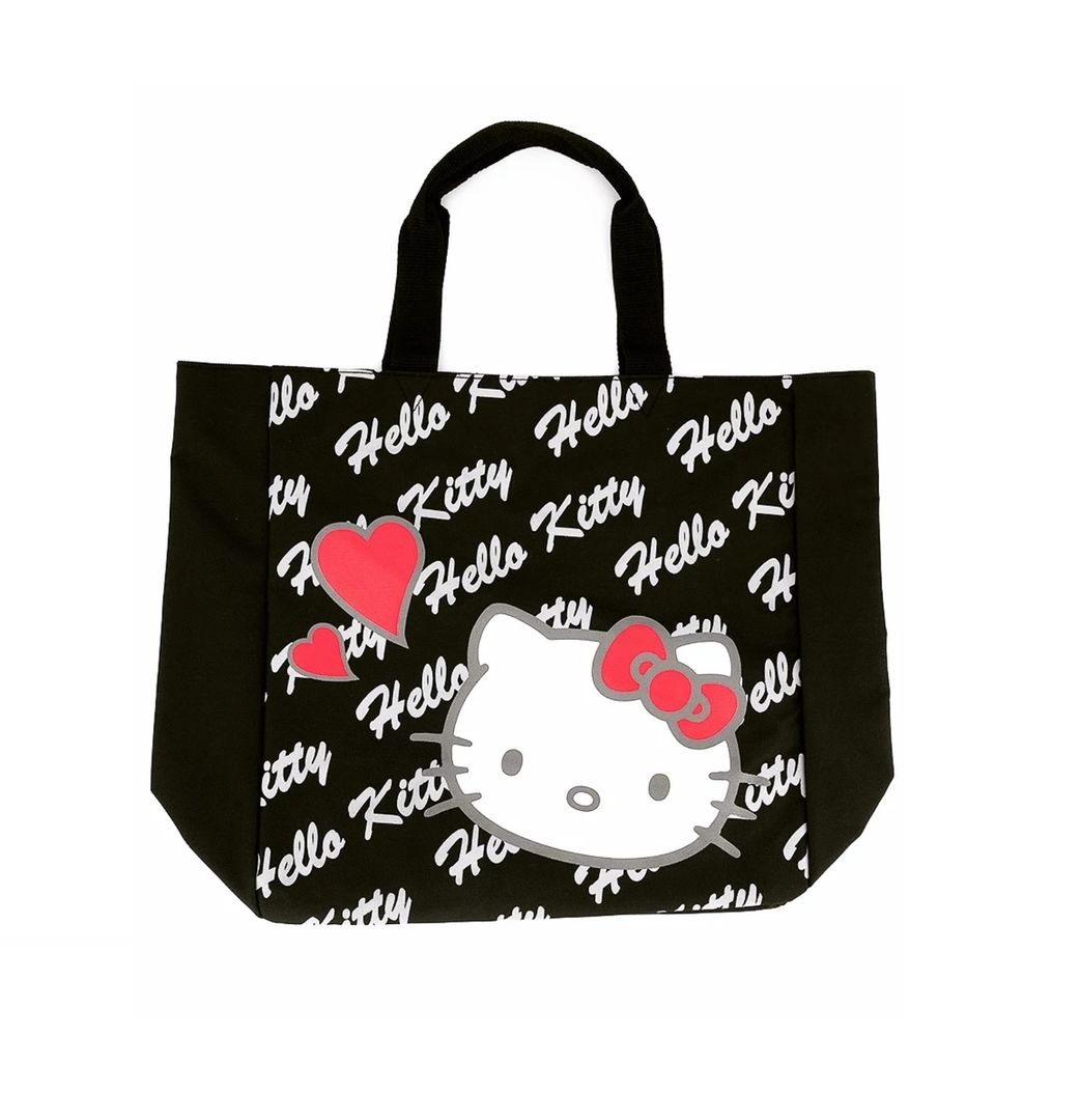 Hello Kitty Canvas Tote Bag - Black