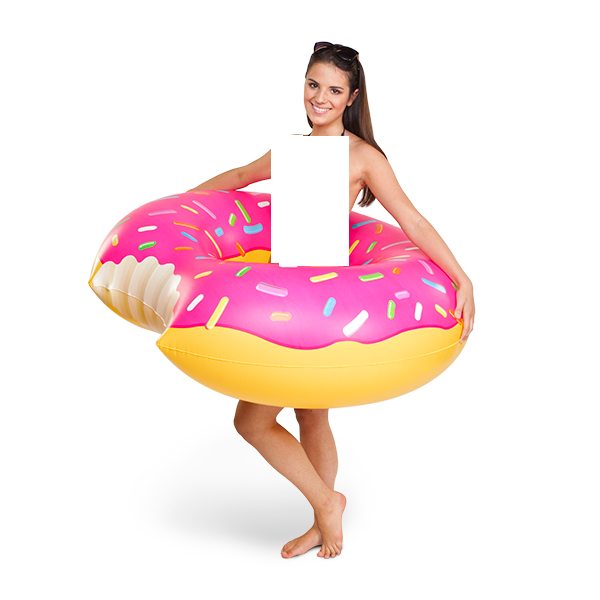 Giant Strawberry Donut Pool Float
