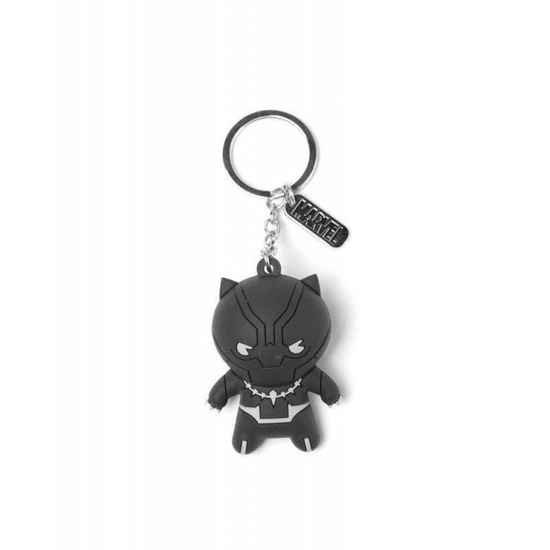 Marvel Black Panther Kawaii 3D Rubber Keychain