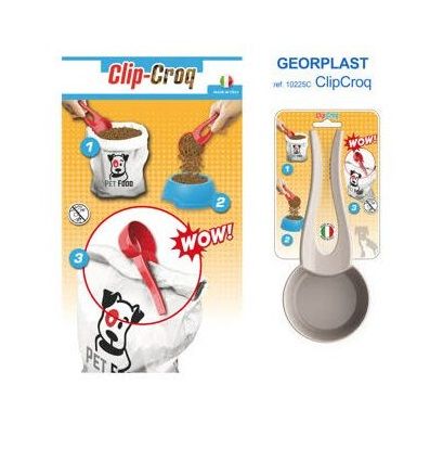 Scoop For Pet Food With Integrated Bag Clip