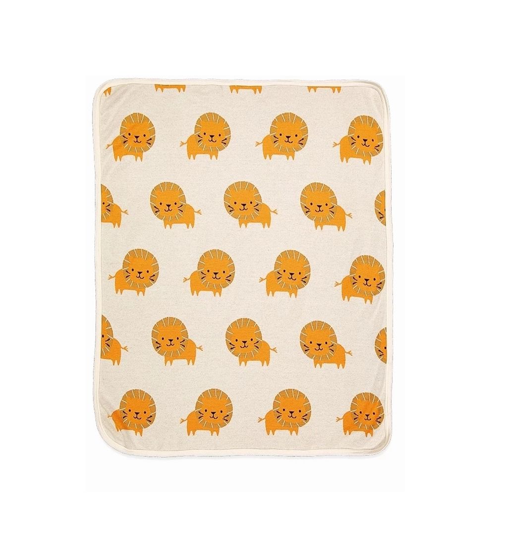 Baby Cotton Blanket 80 x 100 cm - Lion
