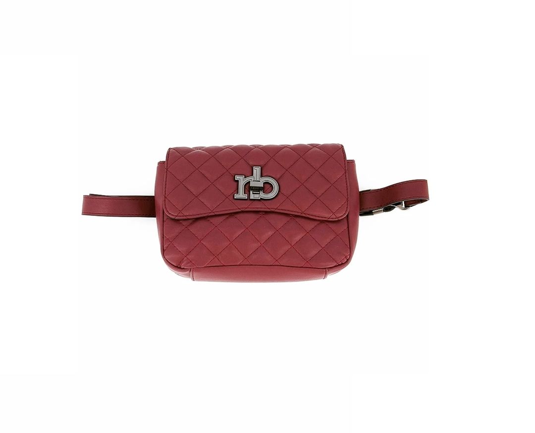 Roccobarocco - Quilted Waist Bag - Maroon