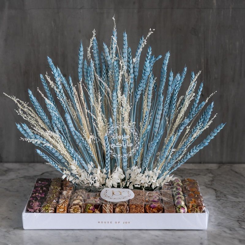 Blue Wheat Gift Tray