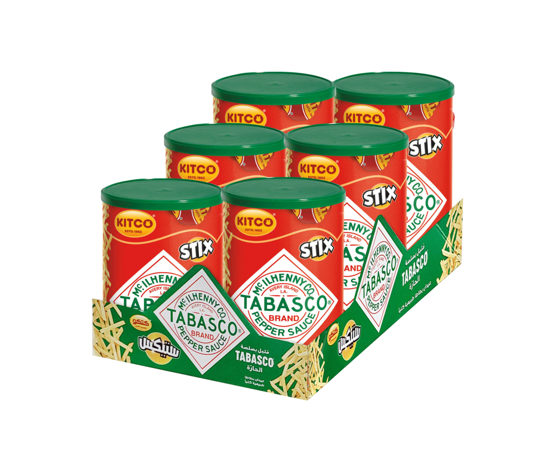 KITCO All Natural Potato Sticks Spiced with Tabasco Sauce Flavor 45g x 6 Pieces