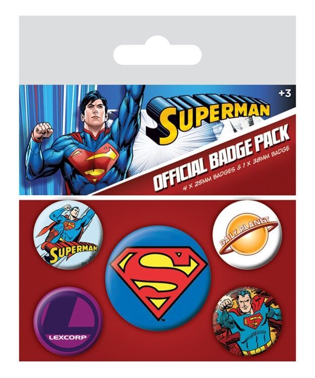 Superman Pin Badges - 5 PCS