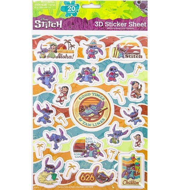 Stitch 3D Sticker Sheet