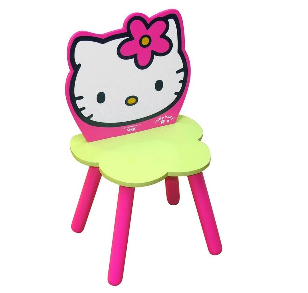 Hello Kitty Flower Wooden Chair