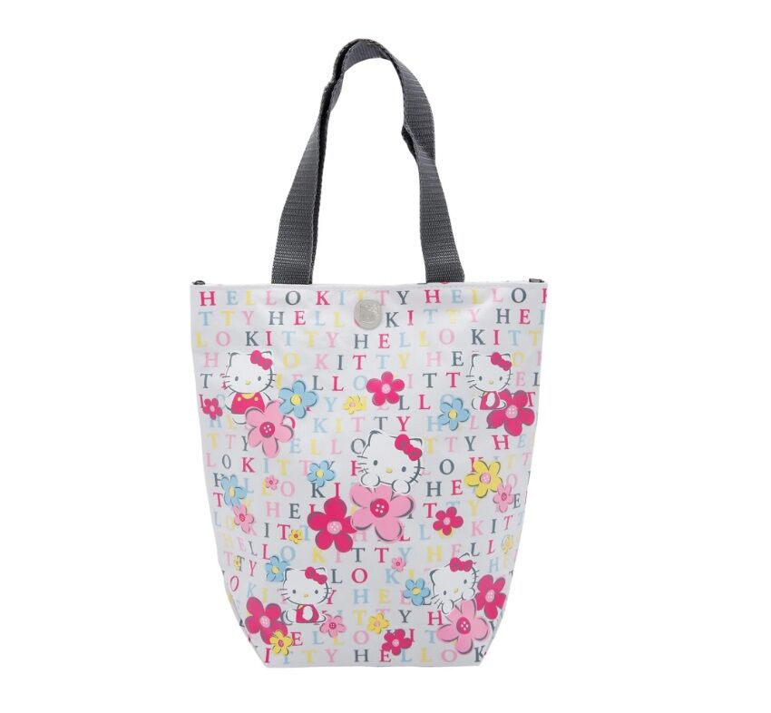 Hello Kitty Travel Flower Printed Floral Tote Bag