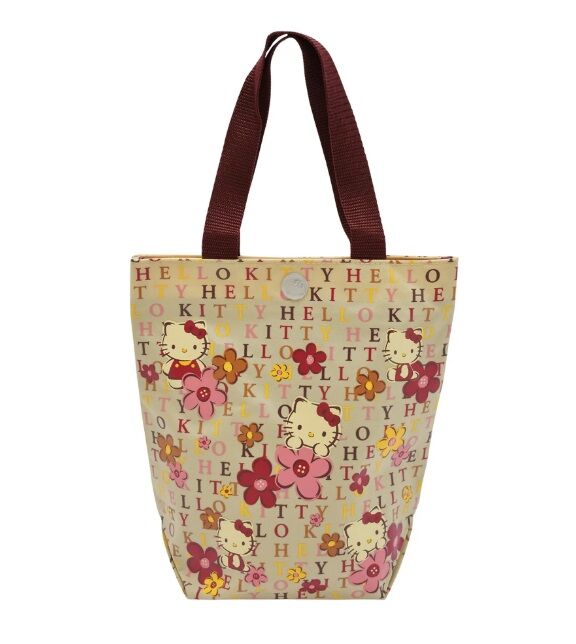 Hello Kitty Floral Medium Tote Bag - Beige