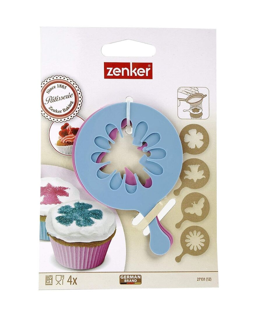 4 PCS Drinks & Cupcake Stencils