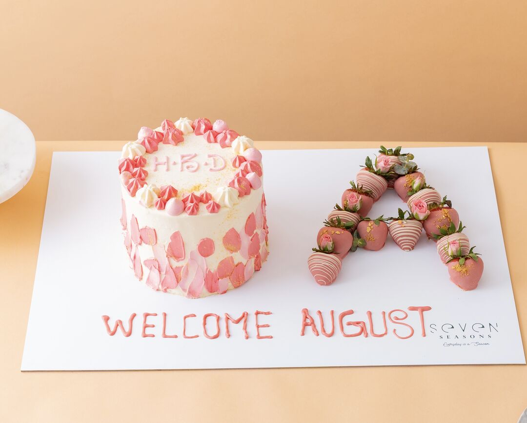 Cake & Strawberry Letter Board