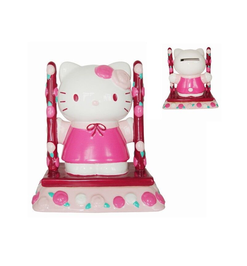 Hello Kitty Ceramic Coin Bank Swing